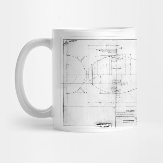 Fat Man atomic bomb blueprint (C021/2942) by SciencePhoto